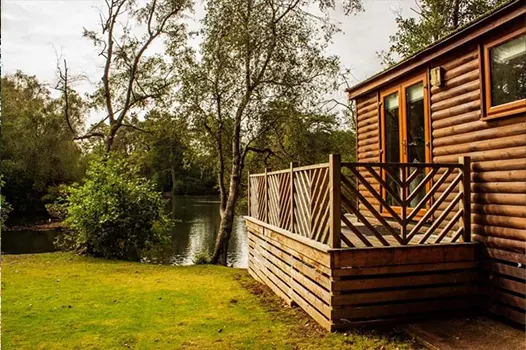 Lakeside log cabin